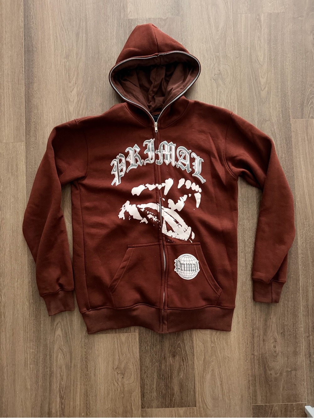 Primal Full Hood Zip Graphic Zip-Up Hoodie Sweatshirt